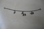 Mooie zilveren bedelarmband met 3 bedels, Sieraden, Tassen en Uiterlijk, Ophalen of Verzenden, Zilver, Overige merken