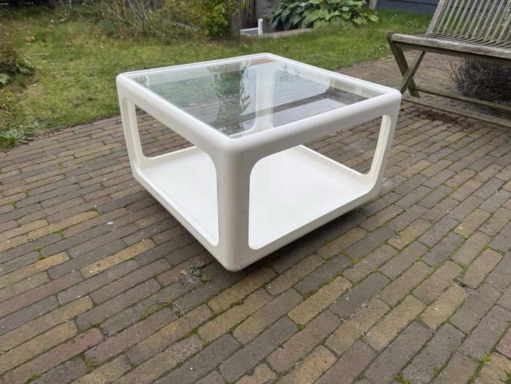 Vintage Space age salontafel Peter Ghyczy, Huis en Inrichting, Tafels | Salontafels, Gebruikt, Minder dan 50 cm, 50 tot 100 cm