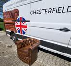 Byron fauteuil, Chesterfield tub chair Byron leer. nieuw!, Ophalen, Gebruikt, Minder dan 75 cm, Chesterfield
