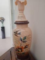 Melkglas? vaas met hand beschildering, Antiek en Kunst, Ophalen of Verzenden