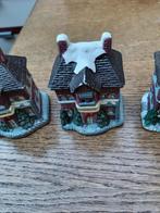 Keramische kersthuisjes - set van 3, Huis en Inrichting, Woonaccessoires | Overige, Ophalen of Verzenden, Zo goed als nieuw