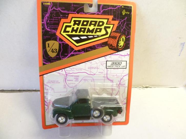 Road Champs Chevrolet 3100 1953 Pick Up 1:43 modelauto., Hobby en Vrije tijd, Modelauto's | 1:43, Nieuw, Auto, Overige merken