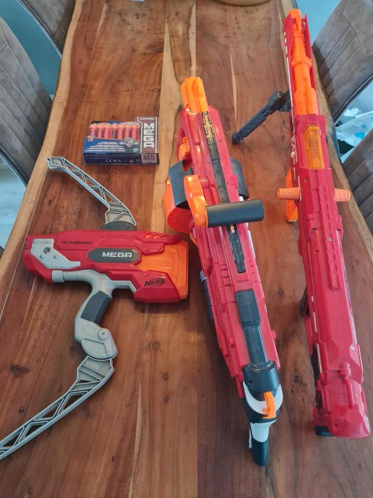 Nerf Mega Set: Sniper, Boog & Blaster + Pijltjes!, Kinderen en Baby's, Speelgoed | Overig, Gebruikt, Jongen of Meisje, Ophalen of Verzenden