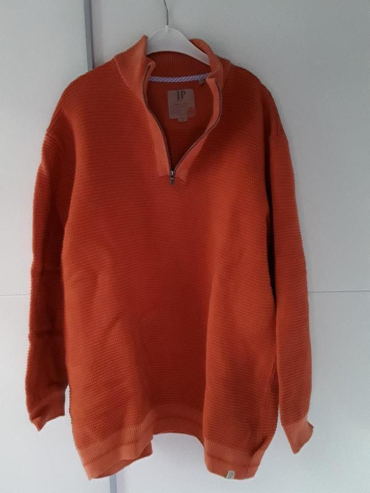 JP Johann Popken Oranje Trui Met Rits Maat 3XL = 64/66, Kleding | Heren, Grote Maten, Nieuw, Trui of Vest, Oranje, Verzenden