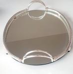 Vintage spiegel dienblad scalella italy ovaal, Ophalen, Zo goed als nieuw, Ovaal, Overige materialen