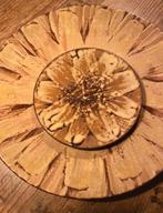 Vintage servies , gebaksbordjes, Ophalen of Verzenden, Zo goed als nieuw, Rond, Hout