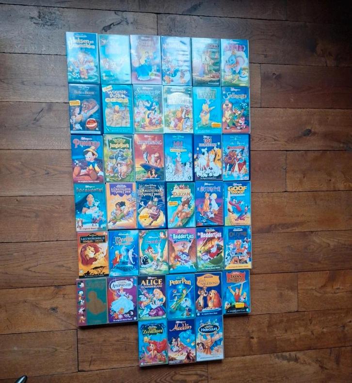 Grote Collectie: 36 Disney VHS Videobanden, Cd's en Dvd's, VHS | Kinderen en Jeugd, Gebruikt, Kinderprogramma's en -films, Tekenfilm