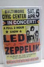 LED ZEPPELIN CONCERT POSTER BORD, Ophalen of Verzenden, Nieuw