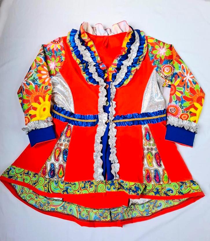 Carnavalsjas maat 50-52 met bloemenband, Kleding | Dames, Carnavalskleding en Feestkleding, Nieuw, Carnaval, Maat 46/48 (XL) of groter