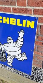 Emaille Michelin banden reclamebord🚨, Verzamelen, Merken en Reclamevoorwerpen, Reclamebord, Gebruikt, ., Ophalen of Verzenden