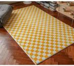 Geel geblokt tapijt vloerkleed blokken 200x140 gele wit blok, 100 tot 150 cm, Ophalen of Verzenden, H, H