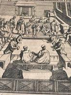 Antiek. Gravure, kopergravure, Hogenberg. 80jarige oorlog, Antiek en Kunst, Ophalen of Verzenden