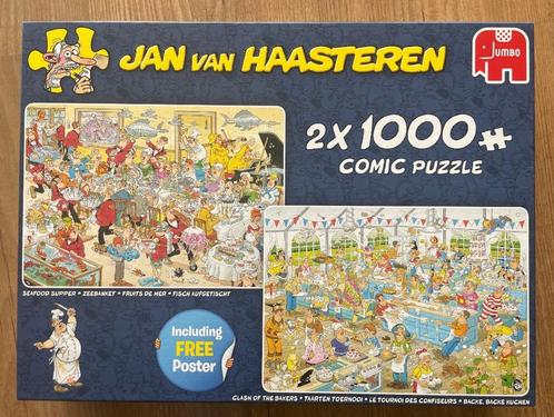 Zeebanket en Taarten toernooi, Jan van Haasteren, 2x1000st, Hobby en Vrije tijd, Denksport en Puzzels, Zo goed als nieuw, Legpuzzel