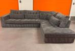 🚚GRATIS LEVERING ️✅️Mooie grijze ribstof hoekbank