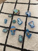 ZGAN blauw grijs Hema astronaut ruimte thema blokken hout, Ophalen of Verzenden, Zo goed als nieuw