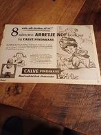 Advertentie Arretje Nof Calve pindakaas 1958, Ophalen of Verzenden, Zo goed als nieuw, Overige typen
