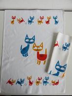2 Vintage Sunil baby doeken met poezen katten, Ophalen of Verzenden, Zo goed als nieuw, Overige typen, Overige merken