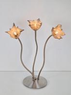 Vintage Harco Loor Postmoderne tafellamp Tulip RVS ‘90 Dutch, Huis en Inrichting, Lampen | Tafellampen, Minder dan 50 cm, Vintage postmodern