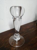 Vintage kandelaar van stevig dik glas, Overige materialen, Ophalen of Verzenden, Zo goed als nieuw, Kandelaar