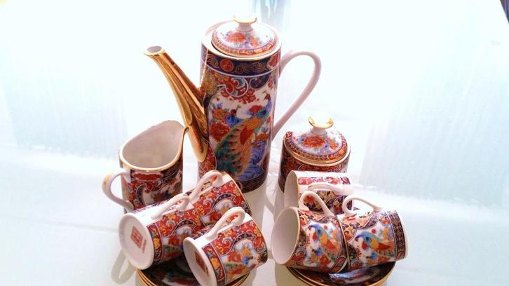 Geërfd. Imari Prachtige oude koffie servies. Nieuw, Antiek en Kunst, Antiek | Porselein, Ophalen of Verzenden