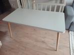 Eettafel wit met houten poten (150x80), Huis en Inrichting, Tafels | Eettafels, Ophalen, Gebruikt, 100 tot 150 cm, 50 tot 100 cm