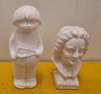 Vintage beeldjes "Bach en jongen met katapult", Ophalen of Verzenden, Zo goed als nieuw, Mens
