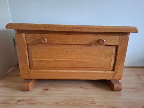 dekenkist, Huis en Inrichting, Woonaccessoires | Kisten, Gebruikt, 50 tot 75 cm, 75 tot 100 cm, Minder dan 50 cm, Eikenhout, Ophalen