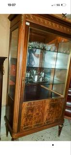 Antieke Vitrinekast met Glas, Huis en Inrichting, Ophalen, Gebruikt, 50 tot 100 cm, 150 tot 200 cm
