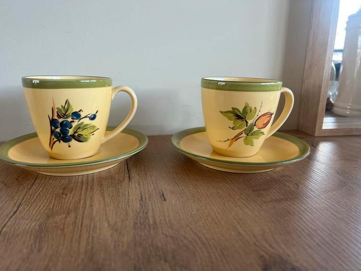 Zeller Keramik Kop en Schotel Set, Huis en Inrichting, Keuken | Servies, Gebruikt, Kop(pen) en/of Schotel(s), Overige stijlen