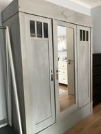 Brocante kast, Huis en Inrichting, Kasten | Kledingkasten, Ophalen, Gebruikt, 100 tot 150 cm, Met hangruimte