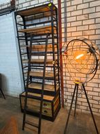 Industriële kast van mango hout - 230x86x50 cm, Ophalen of Verzenden