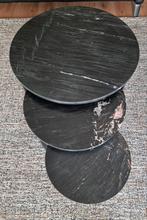 3-delig salontafel van marmer, Huis en Inrichting, Ophalen, Overige materialen, Rond, 55 tot 75 cm