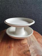 Tupperware etagere, serveerschaaltje 2 niveaus, Ophalen of Verzenden, Zo goed als nieuw, Wit, Schaal
