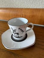 Vintage kop en schotel uit Ommen, Ophalen, Zo goed als nieuw, Porselein, Kop en/of schotel