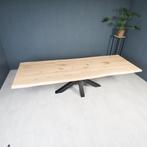 Eikentafel 280x100 met verlengstukken, keukentafel, eettafel, 100 tot 150 cm, Industrieel modern, Ophalen of Verzenden, Vijf personen of meer