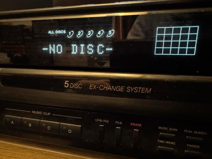 Sony CDP-C545 CD-speler - 5 CD's - Zonder afstandsbediening, Audio, Tv en Foto, Cd-spelers, Gebruikt, Sony, Wisselaar, Ophalen of Verzenden