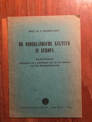 NSB 1942 Prof. Dr. T. Goedewagen: De Nederlandsche Kultuur beschikbaar voor biedingen