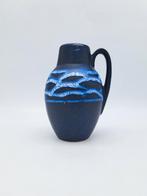 Vintage West Germany vaas Scheurich 414-16 Blauw, Ophalen of Verzenden