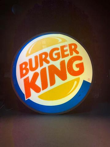 Burger King lichtbak, origineel reclamebord logo beschikbaar voor biedingen