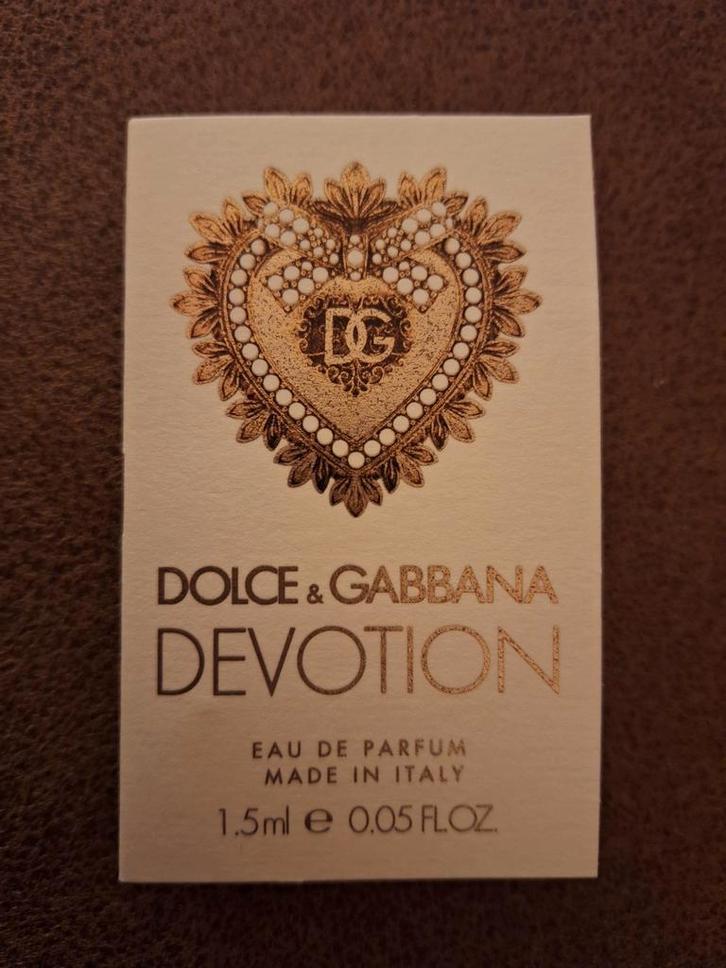 Dolce & Gabbana Devotion Eau de Parfum - Sample 1.5ml, Sieraden, Tassen en Uiterlijk, Uiterlijk | Parfum, Nieuw, Ophalen of Verzenden