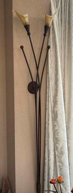Wandlamp met 2 glazen kelken,, Huis en Inrichting, Lampen | Vloerlampen, Ophalen of Verzenden, Zo goed als nieuw, Minder dan 100 cm