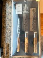 Forged mes messen set Olive, Ophalen of Verzenden, Nieuw, Rvs of Chroom