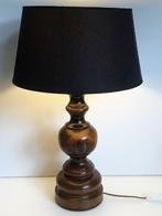 Vintage tafellamp schemerlamp notenhout, Huis en Inrichting, 50 tot 75 cm, Verzenden, Kunststof