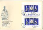 CHRISTMAS Isl. 1978 25th. Anniv. Coronation Sheetlet op FDC., Verzenden, Gestempeld