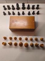 Vintage Schaakspel Houten Stukken Homas no.1, Ophalen of Verzenden, Gebruikt