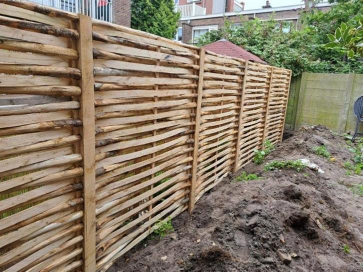 Kastanje vlechtschermen/schutting: maatwerk!, Tuin en Terras, Schuttingen, Nieuw, Hout, 1 tot 2 meter, Minder dan 3 meter, Verzenden