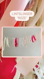 Lint slinger, vlaggetjes versiering “roze”, Kinderen en Baby's, Kinderkamer | Inrichting en Decoratie, Ophalen of Verzenden, Nieuw