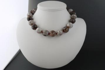 KORAAL-AGAAT ketting/oorhanger-set beschikbaar voor biedingen