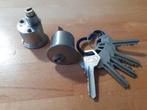 Lips cilinders + 5 sleutels, Doe-het-zelf en Verbouw, Hang- en Sluitwerk, Ophalen of Verzenden, Gebruikt, Rvs, Slot