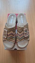 Mooie Rieker slippers extra wide maat 42. Met klittenband., Ophalen of Verzenden, Zo goed als nieuw, Beige